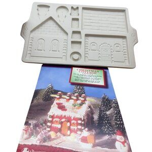 Longaberger Gingerbread country cottage cookie mold no 32476 pottery 1995
